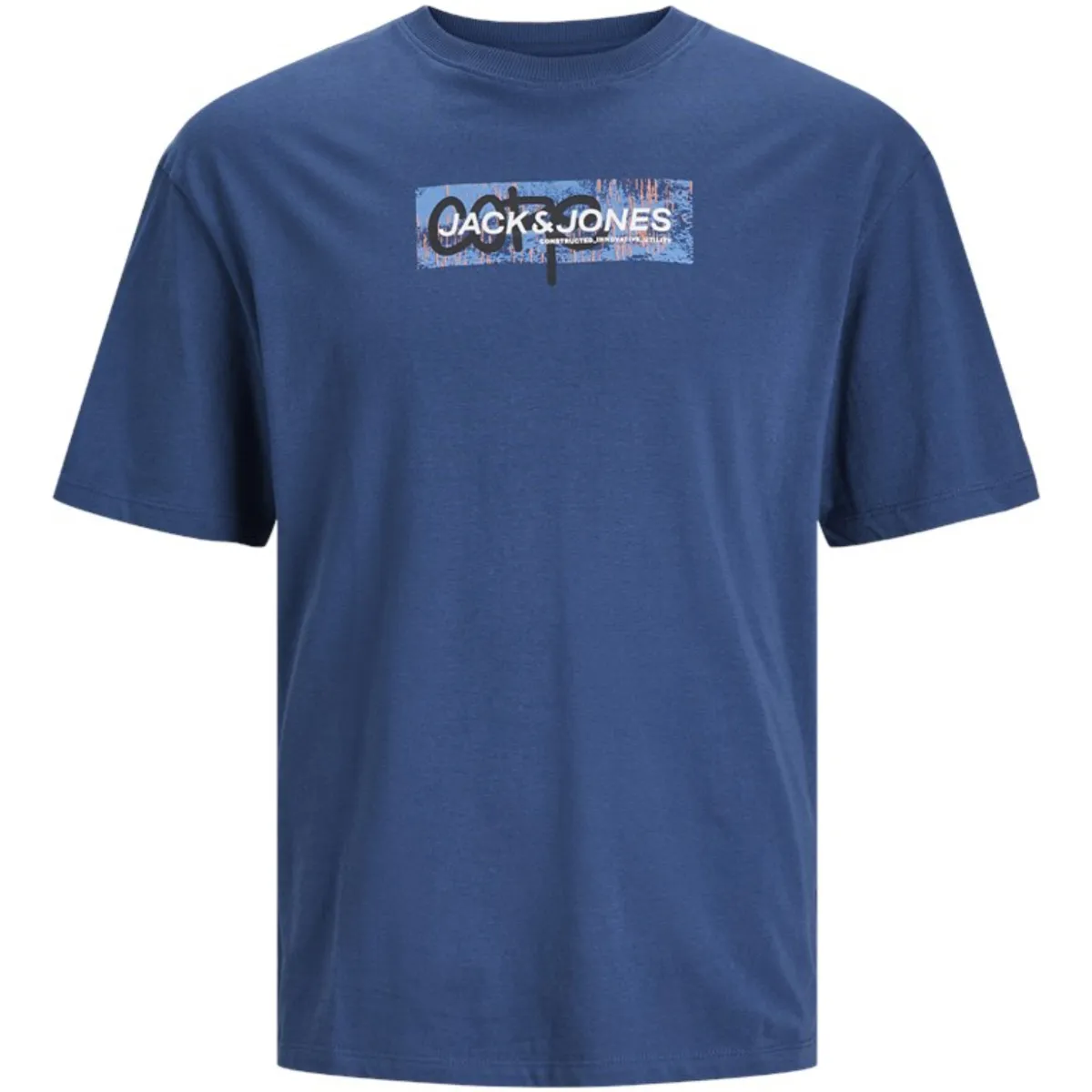 12257369 JCOAOP PRINT TEE SS CREW NECK PLS ENSIGN BLUE