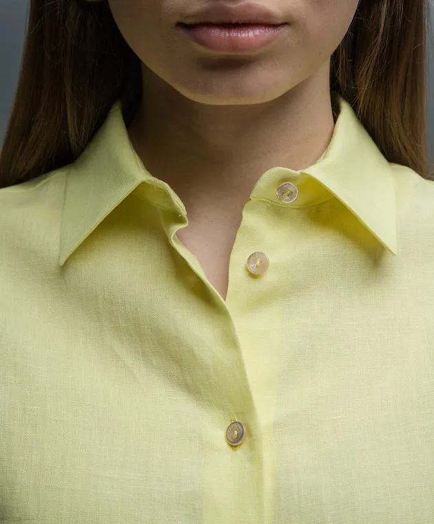 Agnona Yellow linen shirt