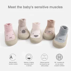 Baby Toddler Barefoot Floor Socks Anti Slip Slip-on Indoor Cotton Soft Shoes