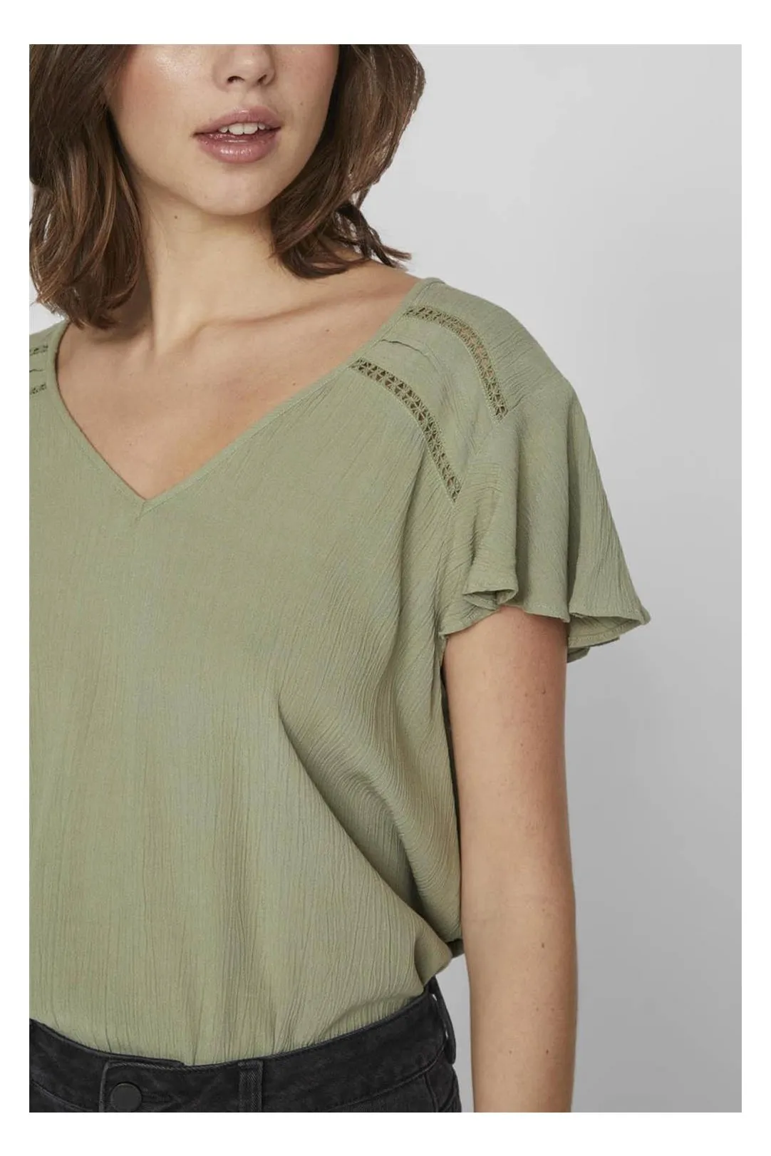 BLUSA RUSTICCA VIMESA TAPE VERDE