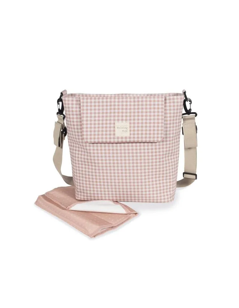 BOLSA CANASTILLA I LOVE VICHY ROSA WALKING MUM