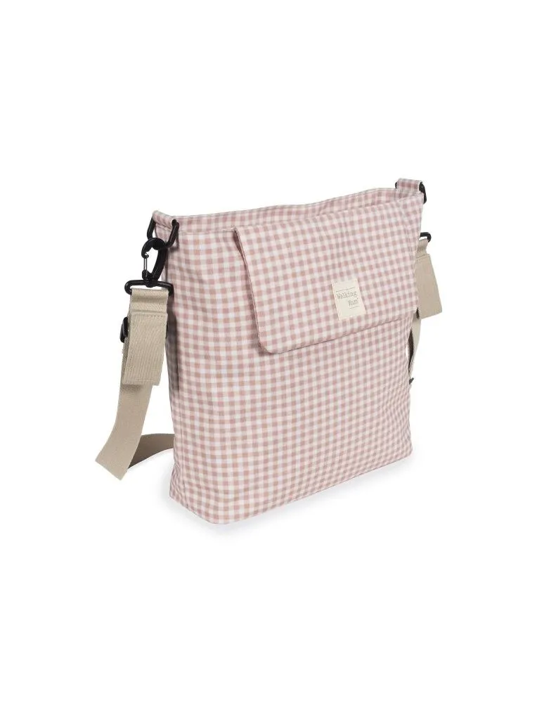 BOLSA CANASTILLA I LOVE VICHY ROSA WALKING MUM