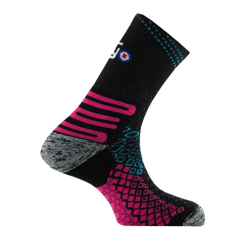 Calcetines Trail Thyo RO TRAIL GREEN SOCK (NEGRO / ROSA) Mujer