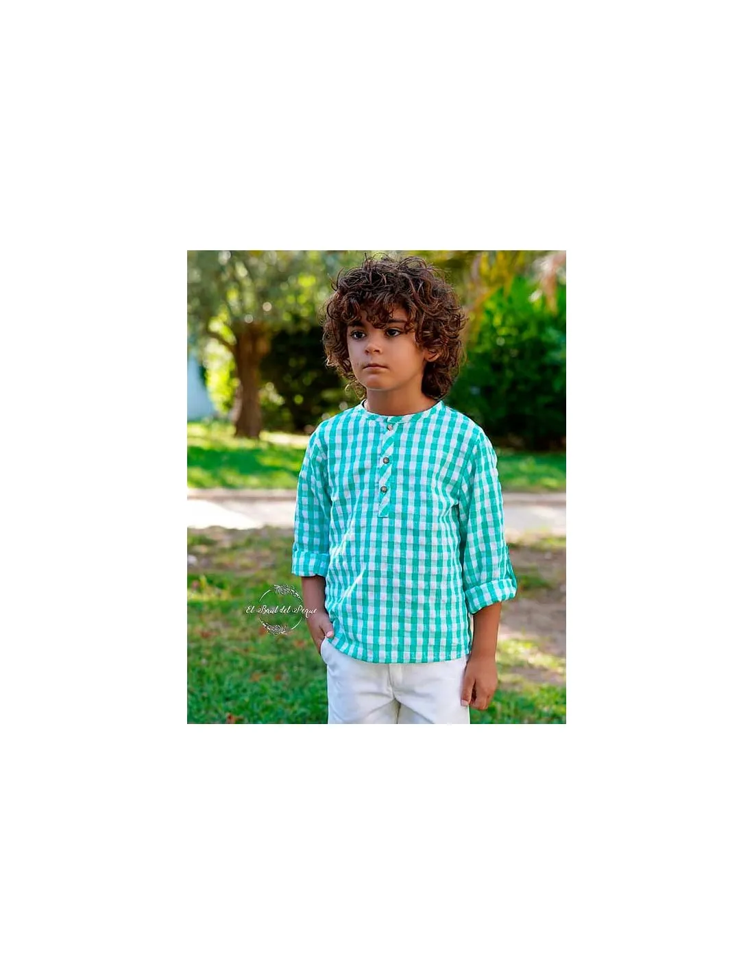 Camisa Niño Noma Fernández Esmeralda Vichy verde