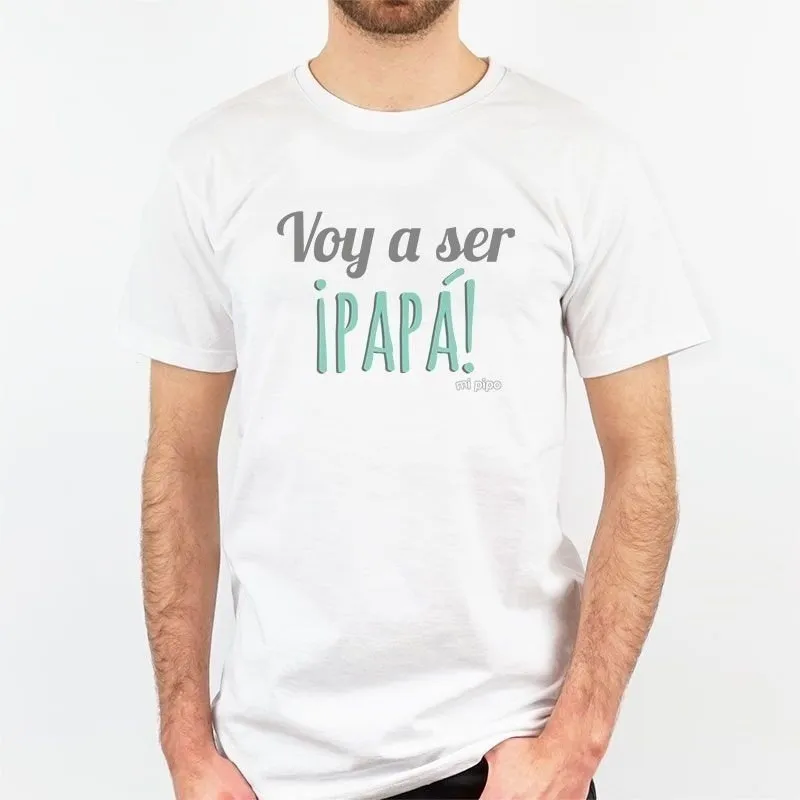 Camiseta Divertida Voy a ser ¡PAPÁ!