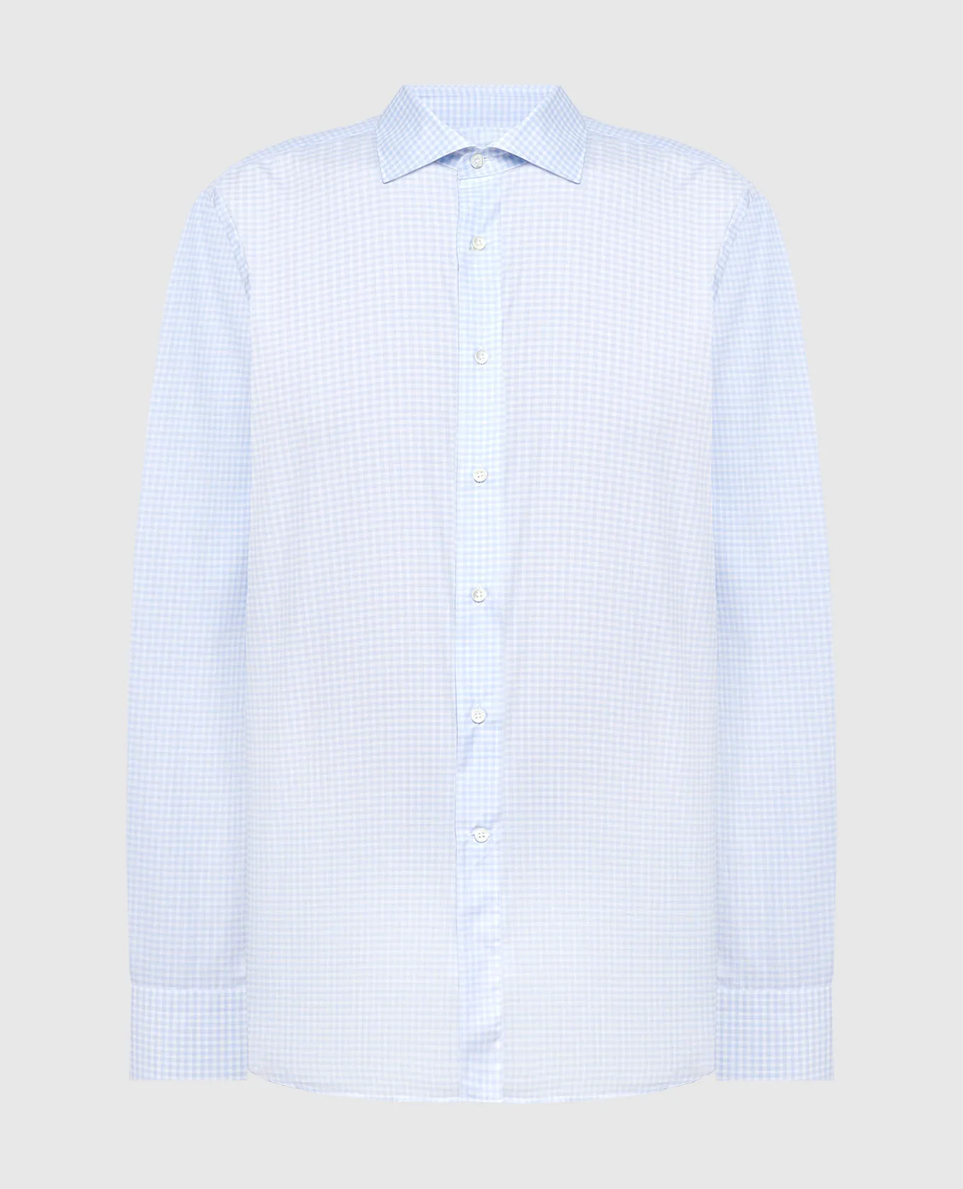 Canali Blue checked shirt