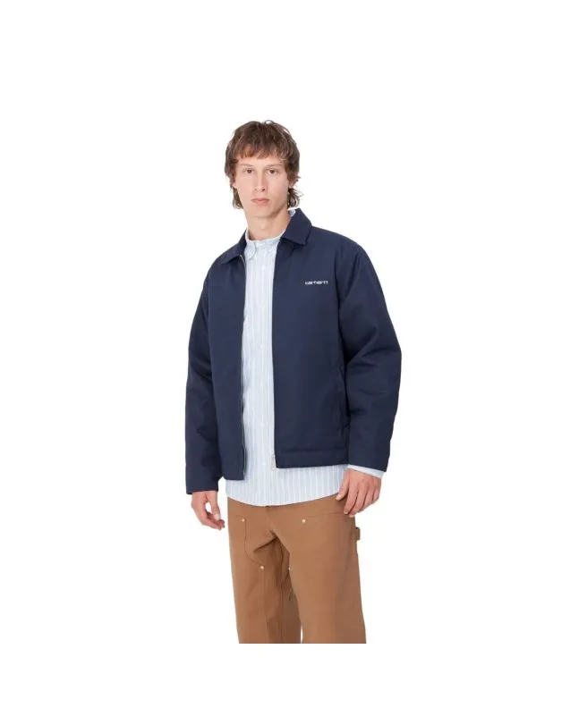 CAZADORA CARHARTT WIP MODULE SCRIPT JACKET AIR FORCE BLUEWHITE