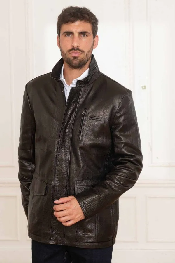 Cazadora Hombre Univers Du Luxe Marco Agneau Jumbo Black