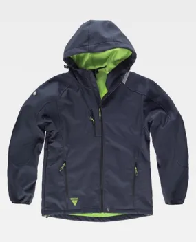 Chaqueta Workshell Marino + Verde Lima