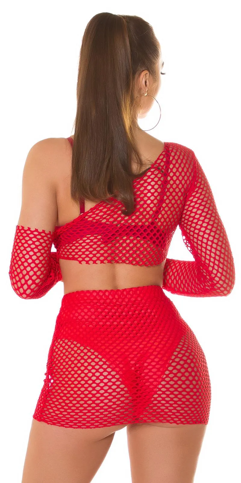 Conjunto dos piezas de red rojo