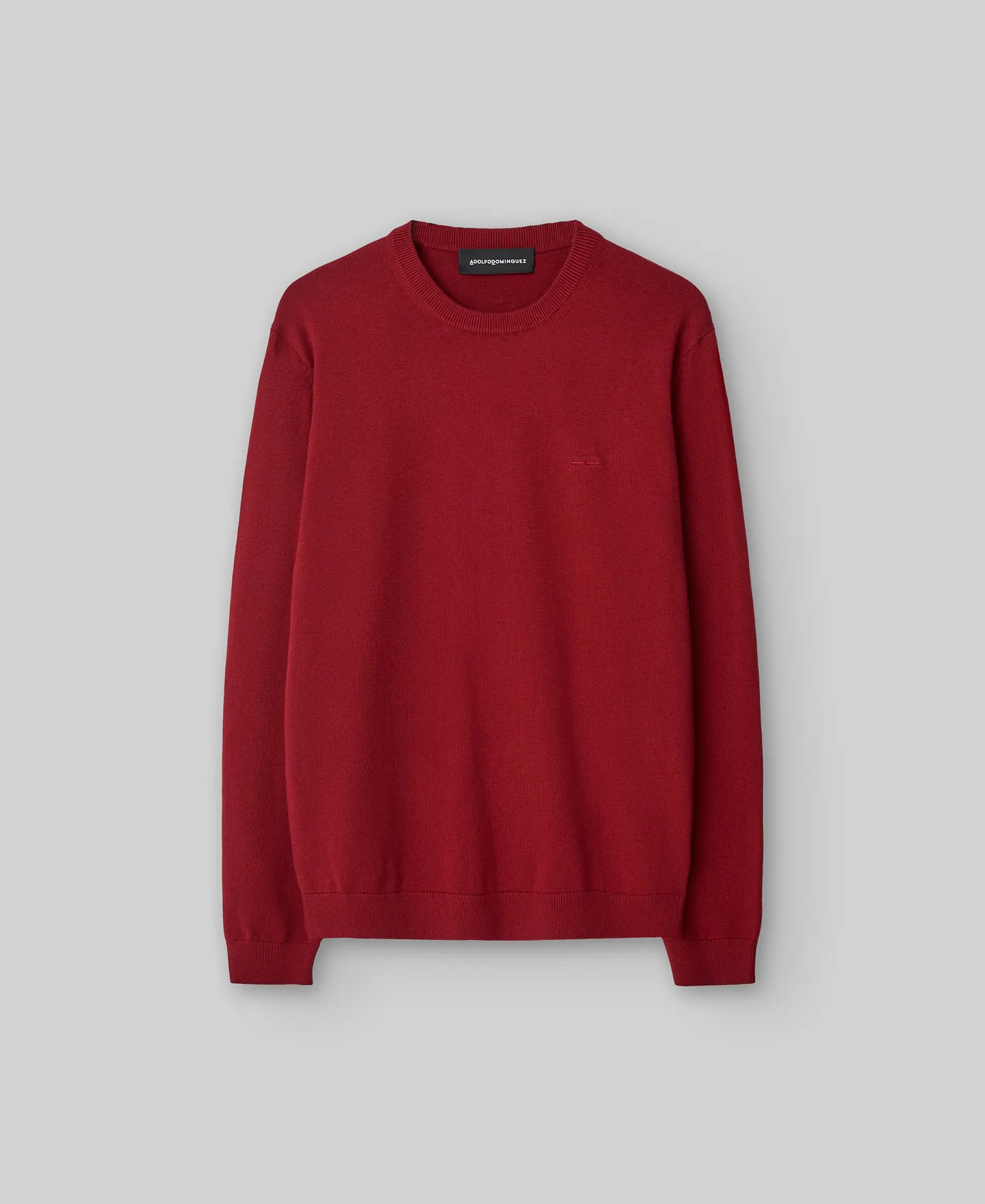 Crew neck cotton wool sweater man