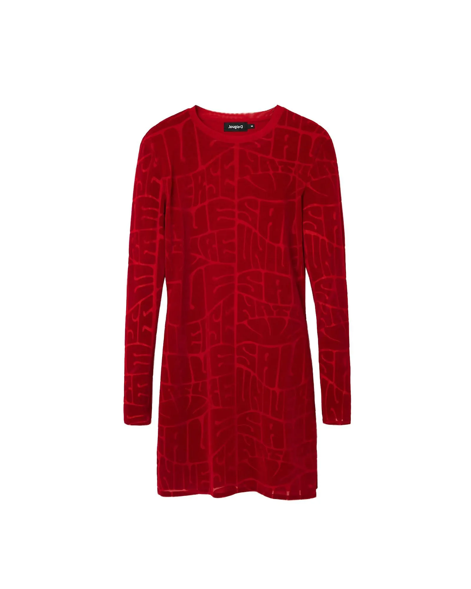 Desigual Plain Long Sleeve Round Neck Dress