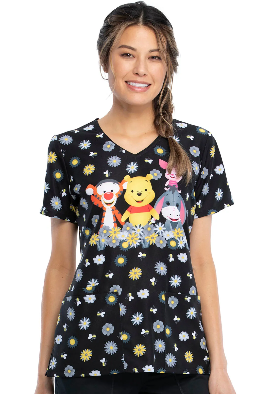 DISNEY VNECK TOP IN SUNSHINE POOH