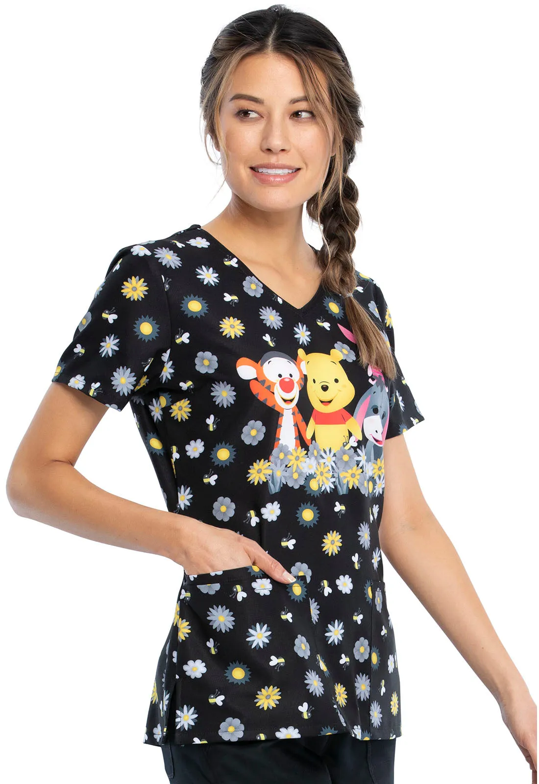 DISNEY VNECK TOP IN SUNSHINE POOH