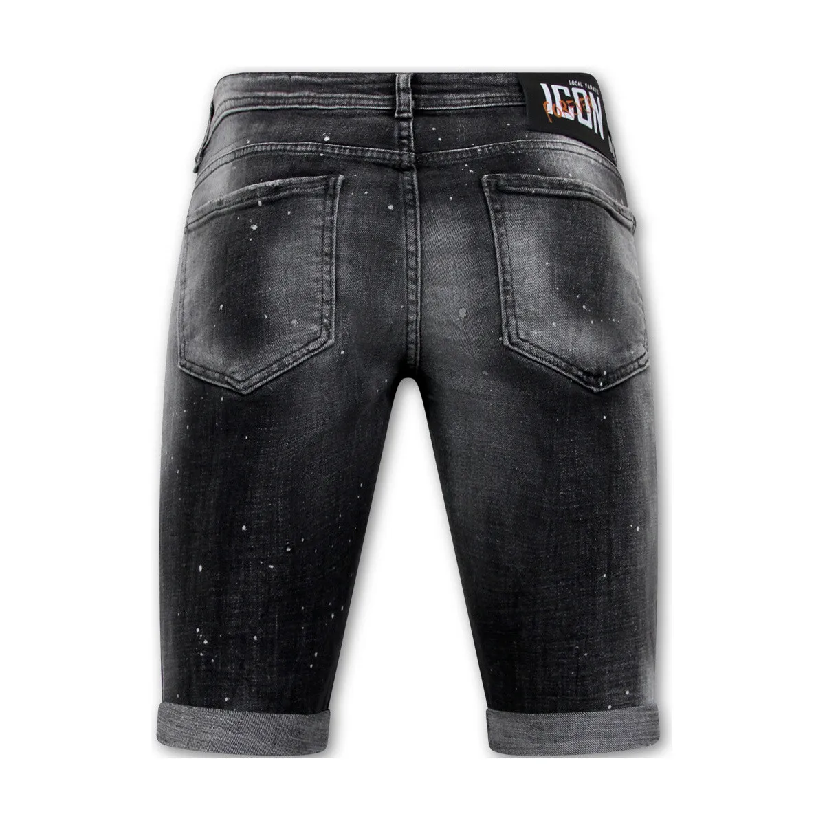 Distressed Short Stonewash Slim Fit