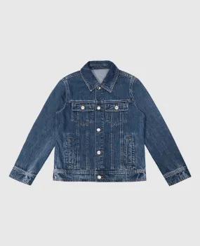 Dolce&Gabbana Children's blue denim jacket with logo