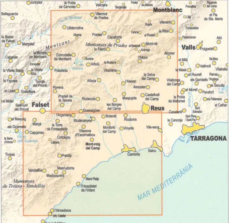 ed. piolet Mapa camins del Baix Camp 1:30000