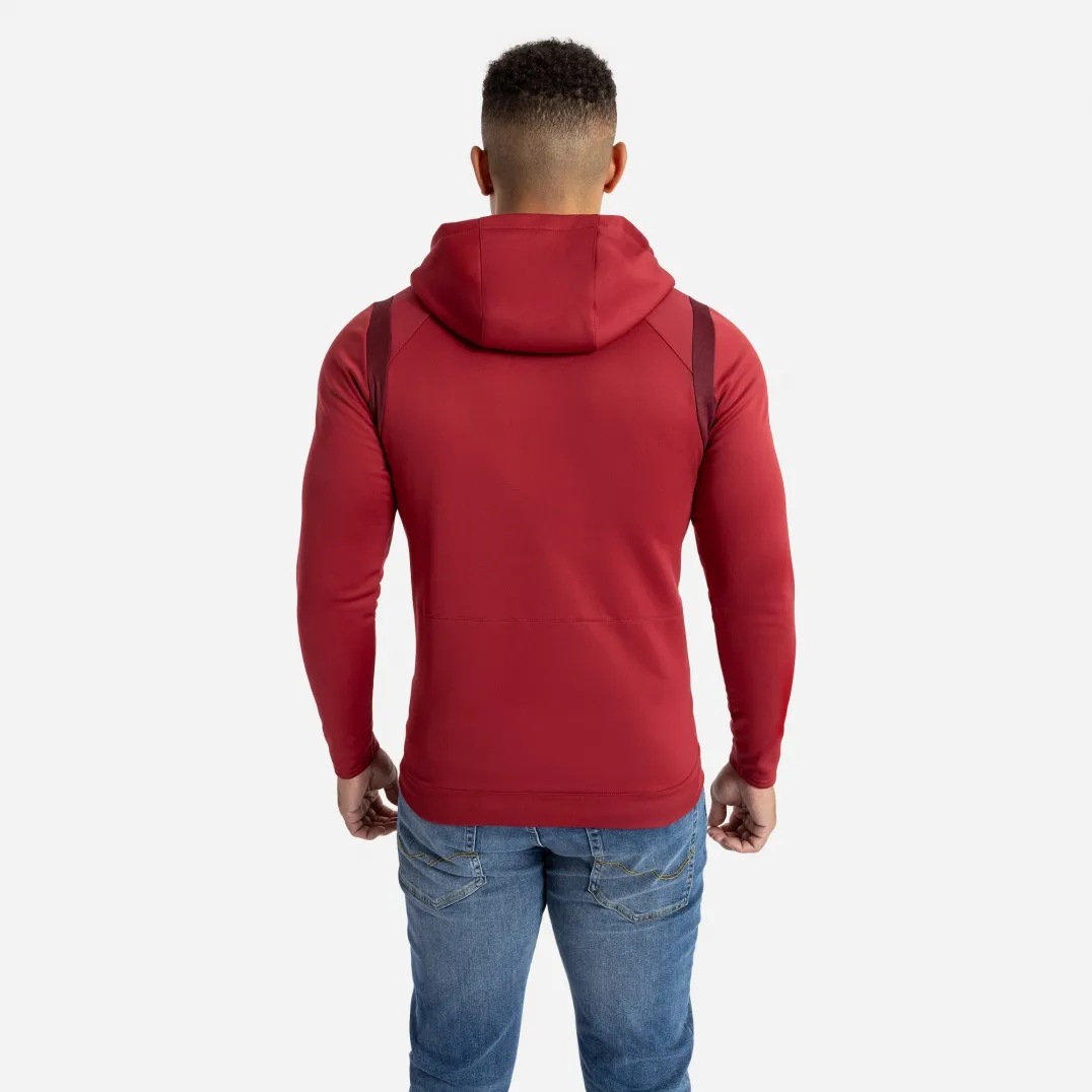 ENGLAND HOODED JACKET (O2) TIBETAN RED / ZINFANDEL / FLAME SCARLET