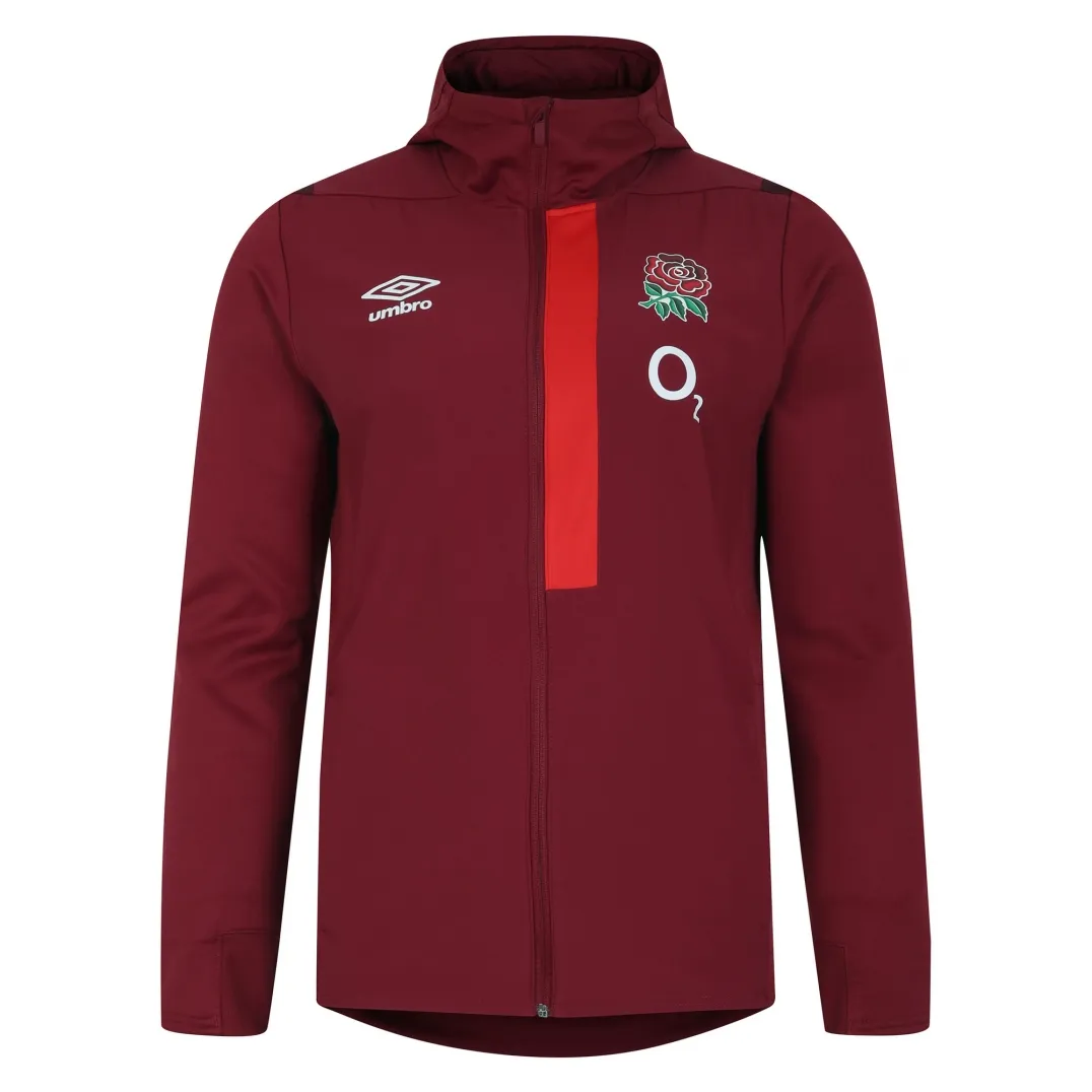 ENGLAND HOODED JACKET (O2) TIBETAN RED / ZINFANDEL / FLAME SCARLET