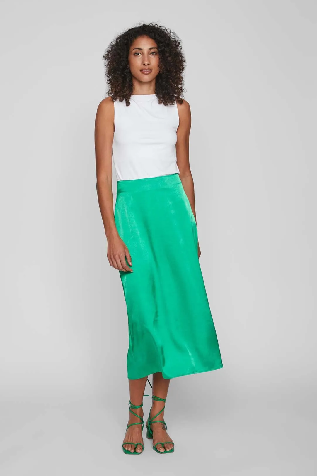 FALDA MIDI VISHIMA VERDE