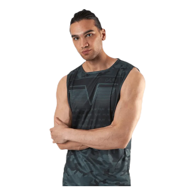 Gavelo Sniper Green Sleeveless Tee Patterned/Green