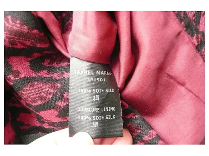 ISABEL MARANT ETOILE Minifalda de seda T0 Neuve Roja 