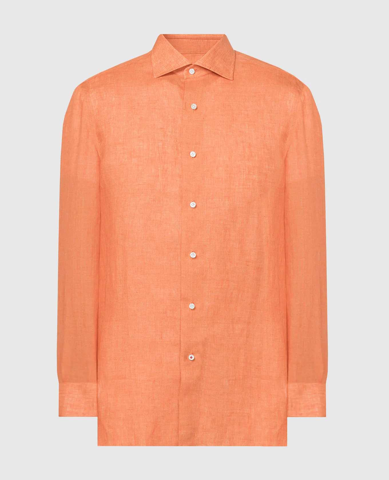 ISAIA Orange linen shirt