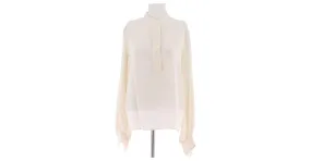 LANVIN Tops T.FR 40 Seda Blanco 