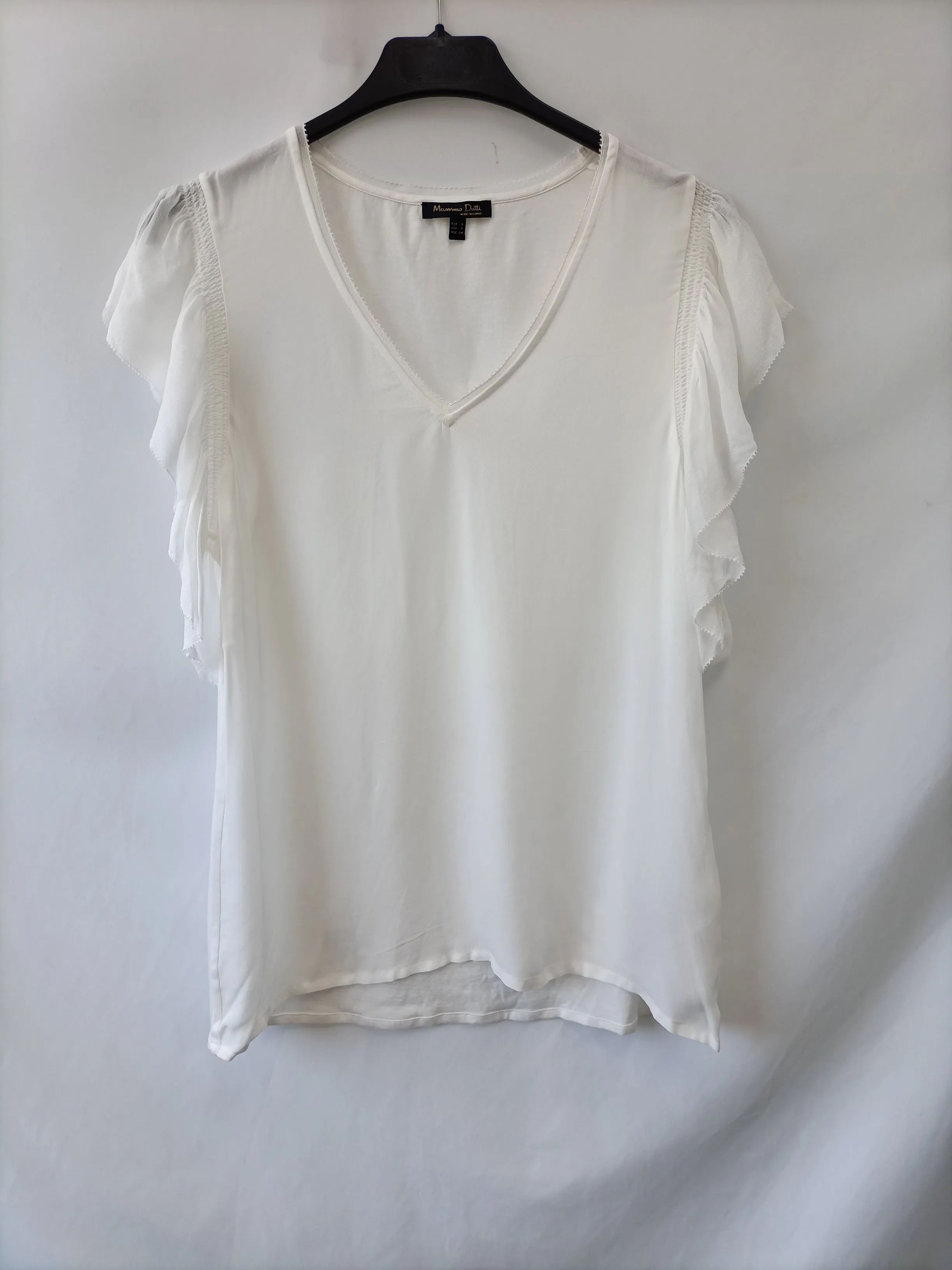 MASSIMO DUTTI.Blusa 100% seda T.s