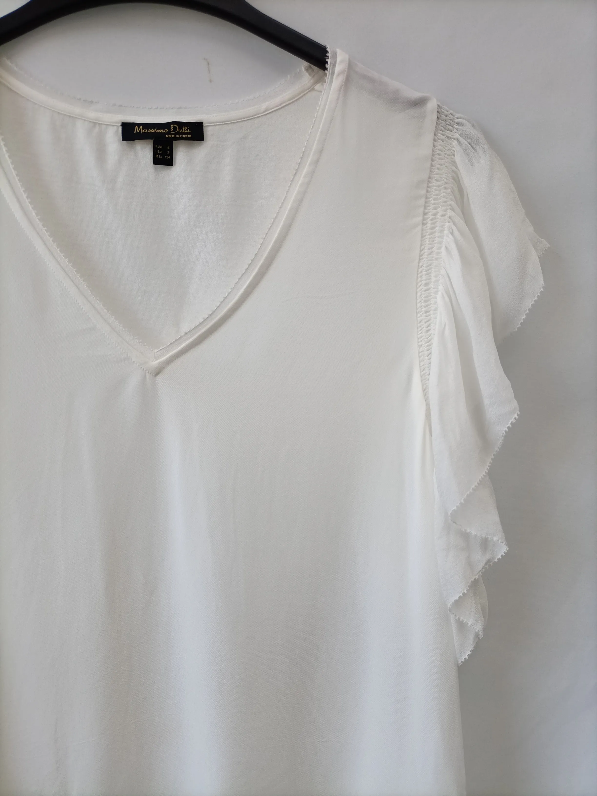 MASSIMO DUTTI.Blusa 100% seda T.s