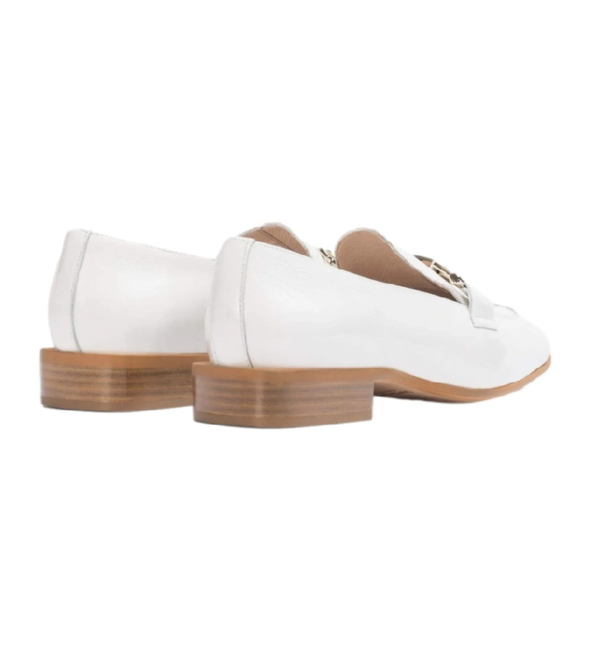 Mocasines de piel Ermes blanco