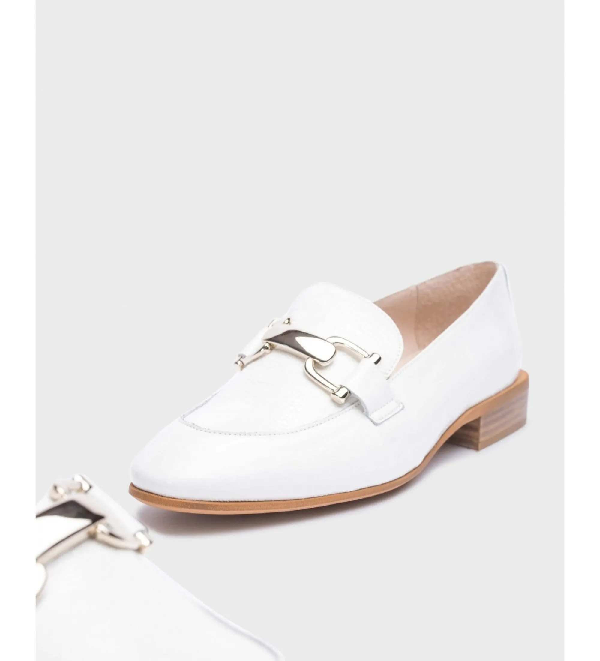 Mocasines de piel Ermes blanco