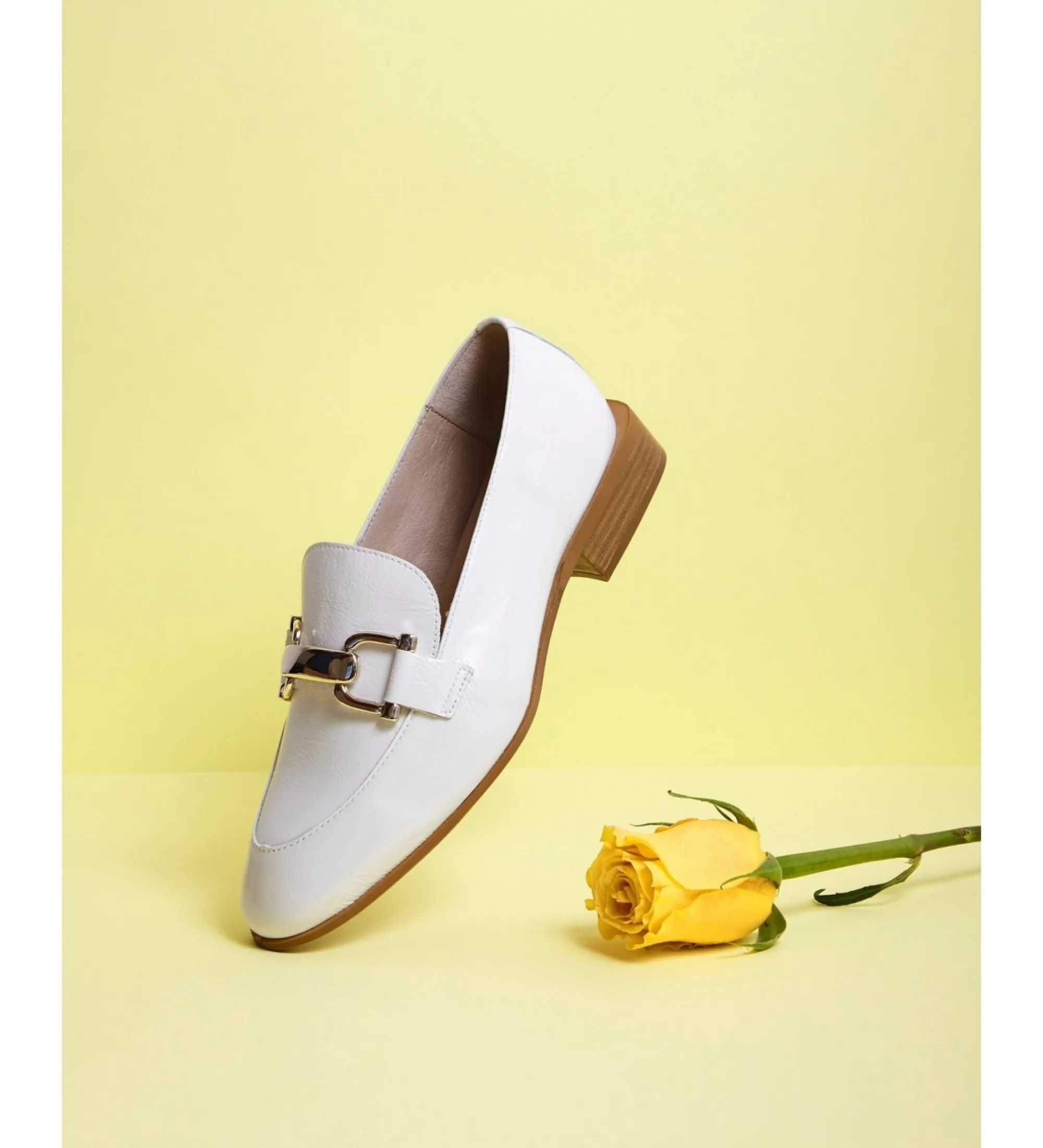 Mocasines de piel Ermes blanco