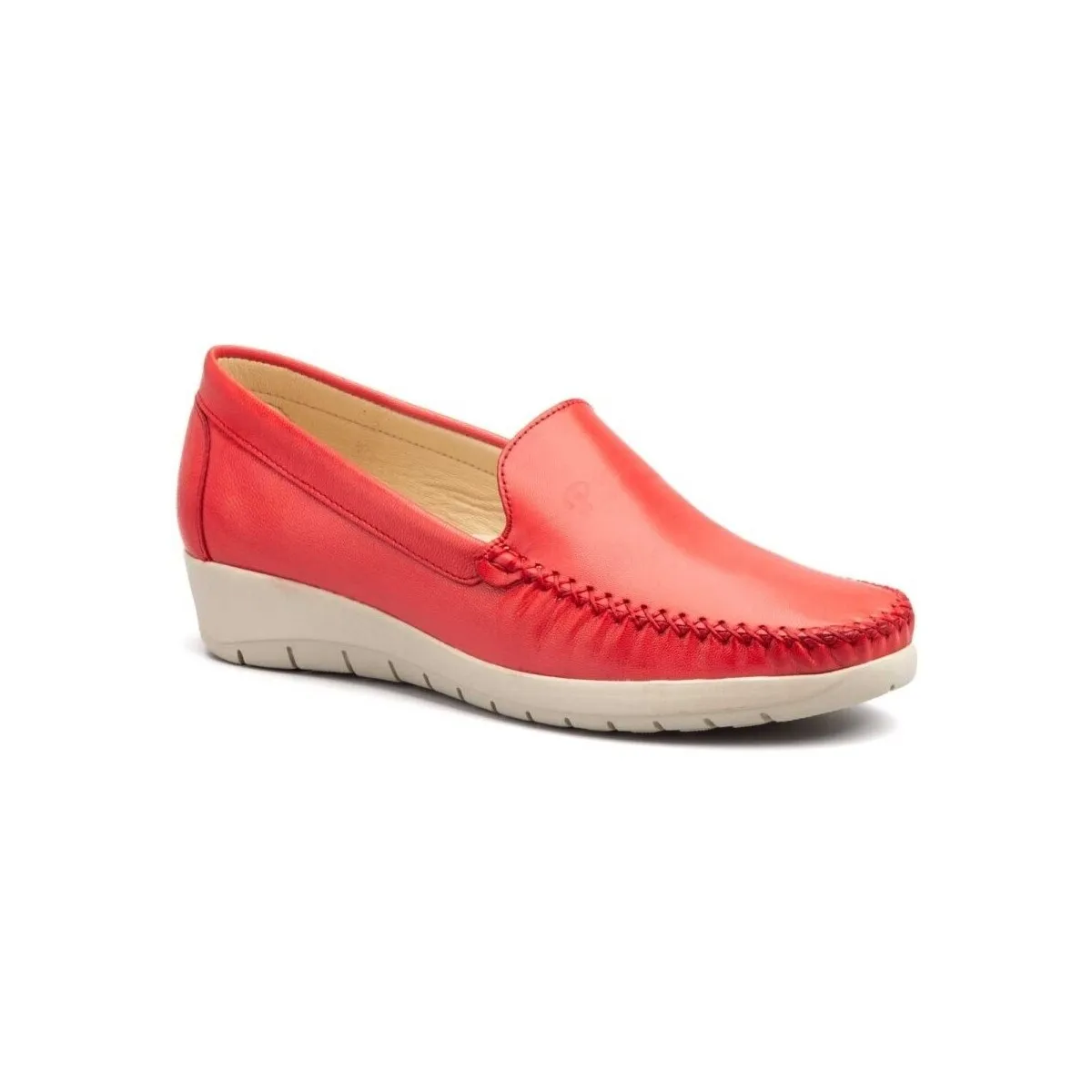 Mocasines de piel rojos by