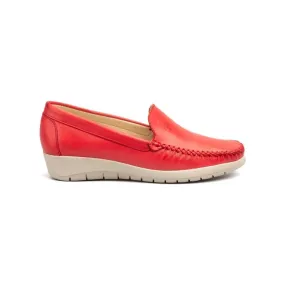 Mocasines de piel rojos by