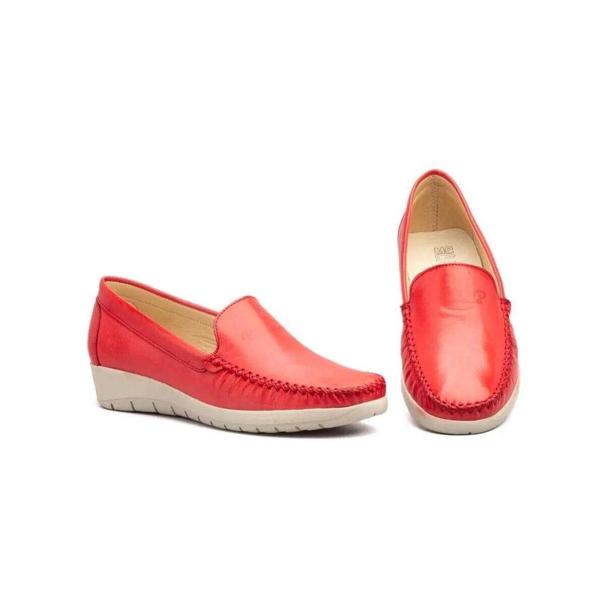 Mocasines de piel rojos by