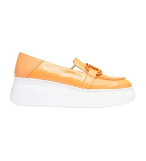 Mocasines de piel Viena naranja