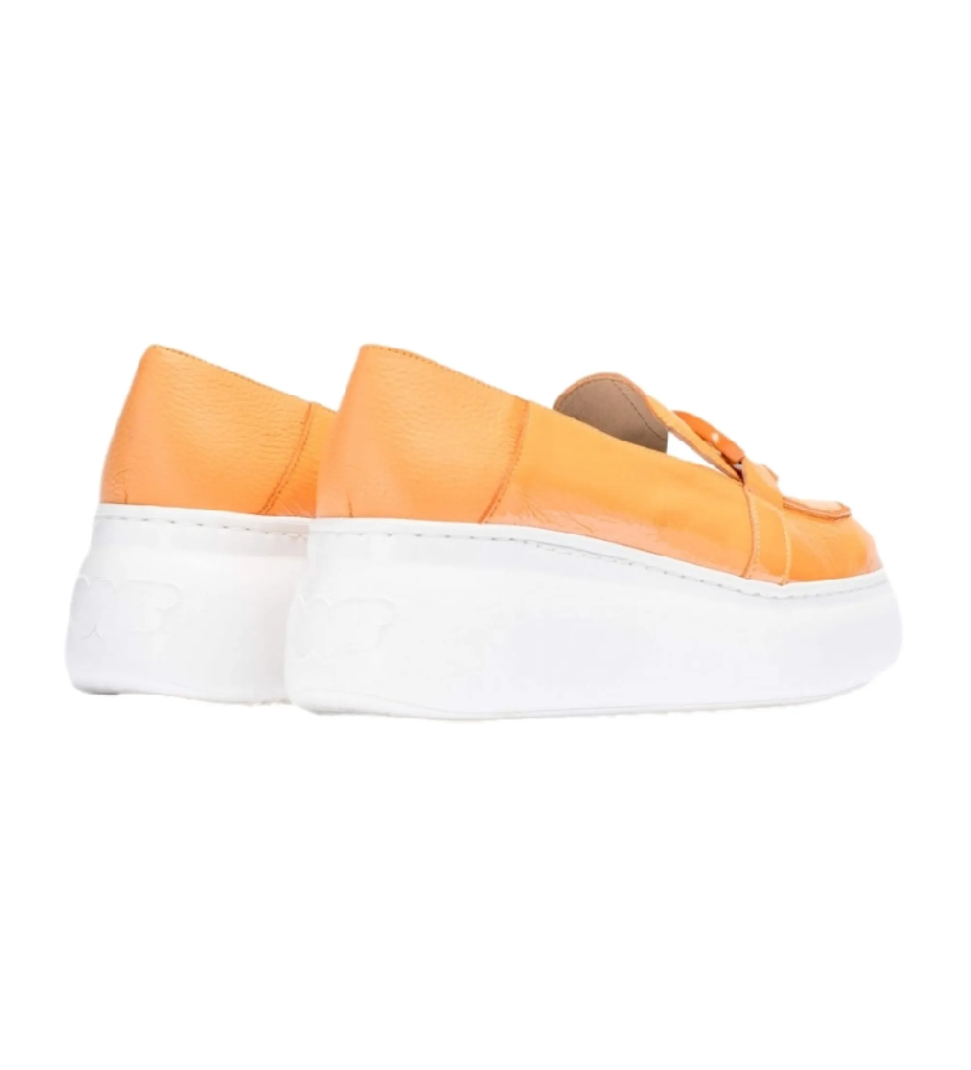 Mocasines de piel Viena naranja