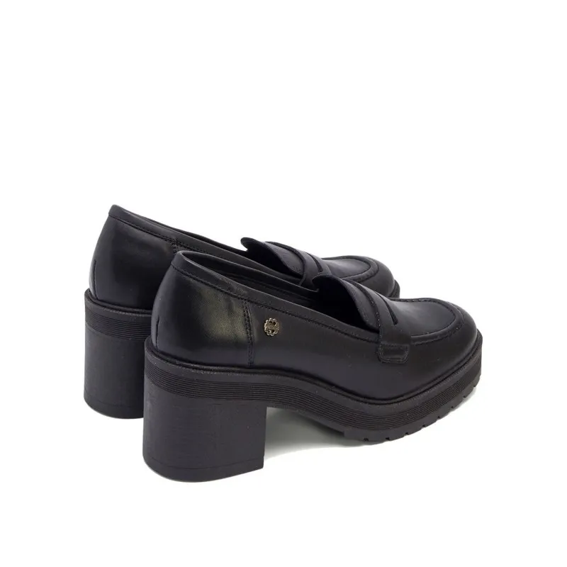 MOCASINES DE TACÓN NEGROS  RAHEL