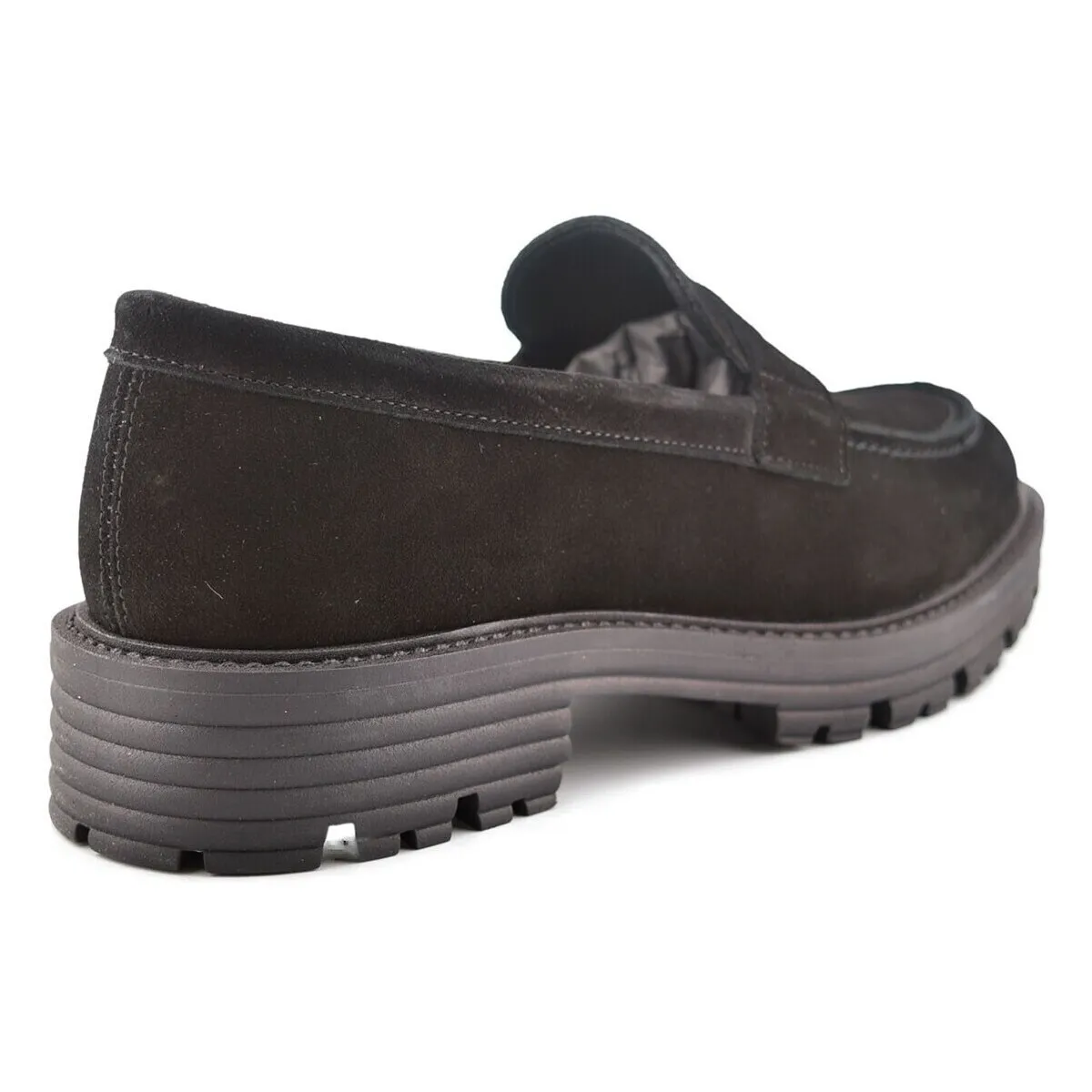 Mocasines negros de piel by