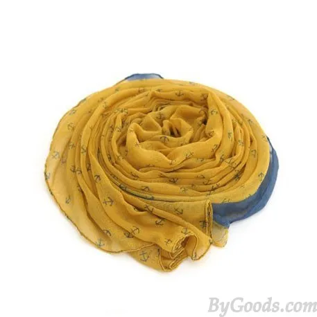 Navy Little Anchor Print Infinity Scarves