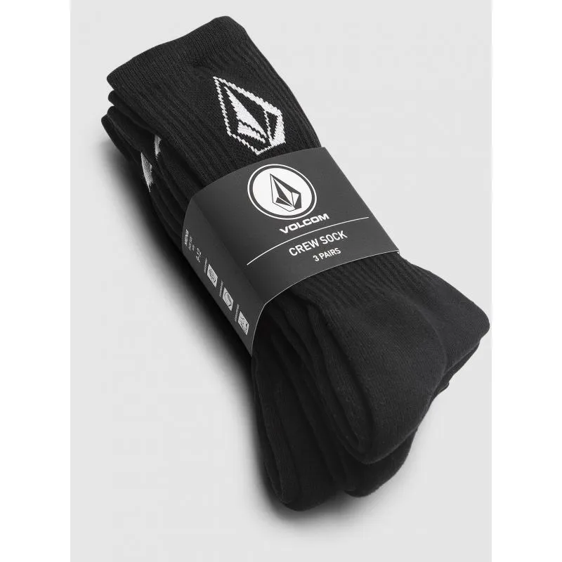 Pack de 3 calcetines para hombre Volcom Full Stone pack (Negro)