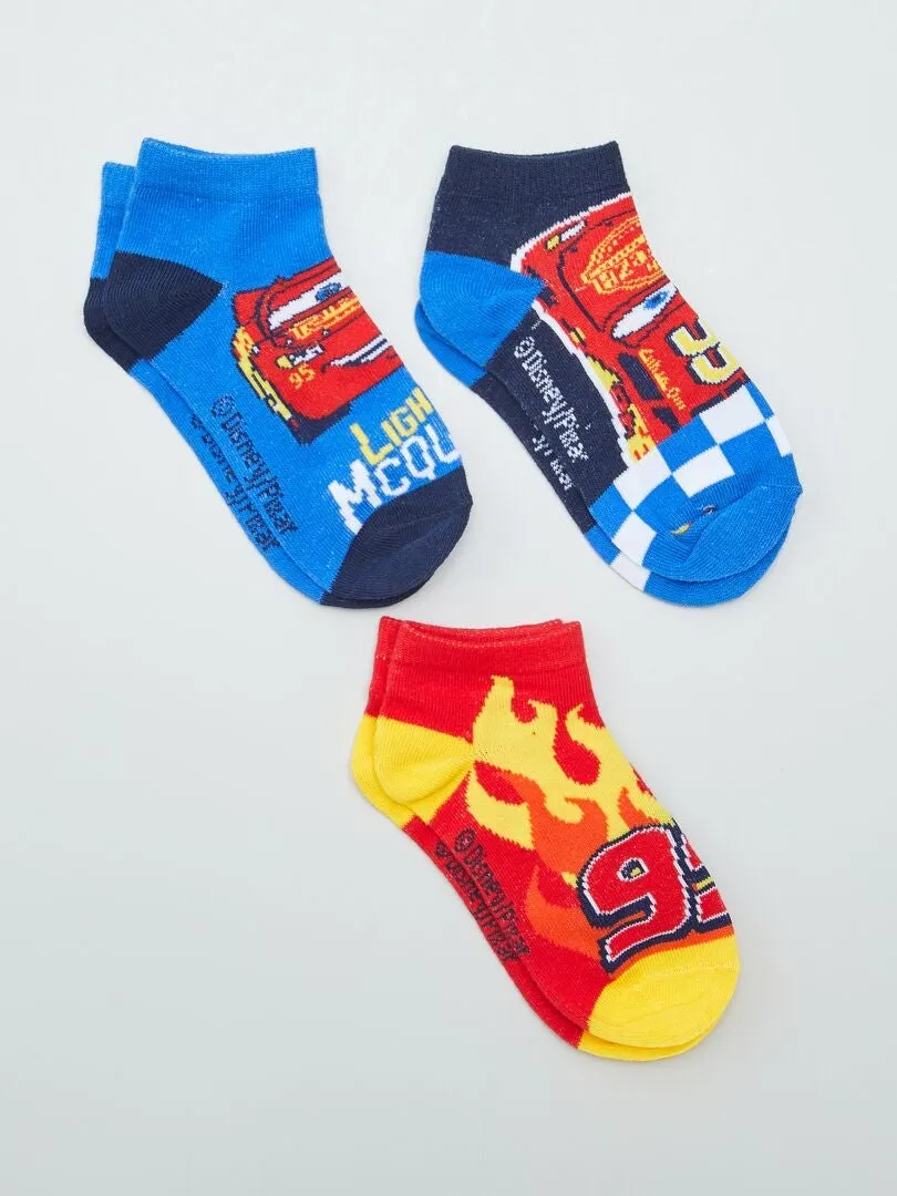 Pack de 3 calcetines 'Cars' - ROJO