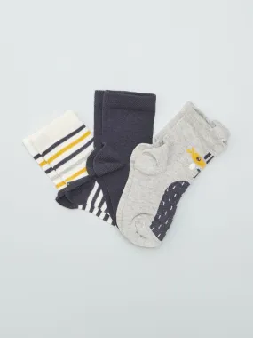 Pack de 3 pares calcetines fantasía - GRIS