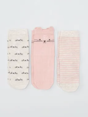 Pack de 3 pares de calcetines antideslizantes - ROSA