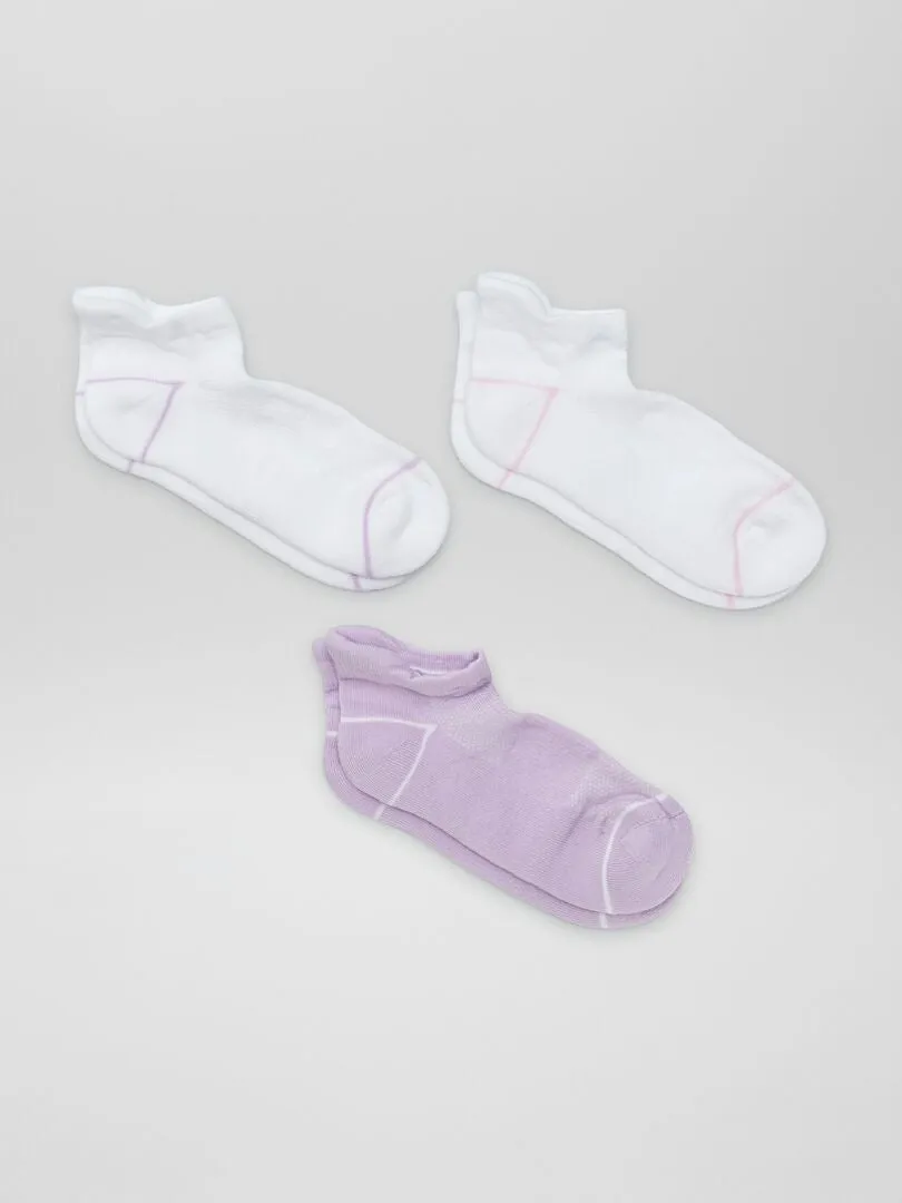 Pack de 3 pares de calcetines invisibles deportivos - BLANCO