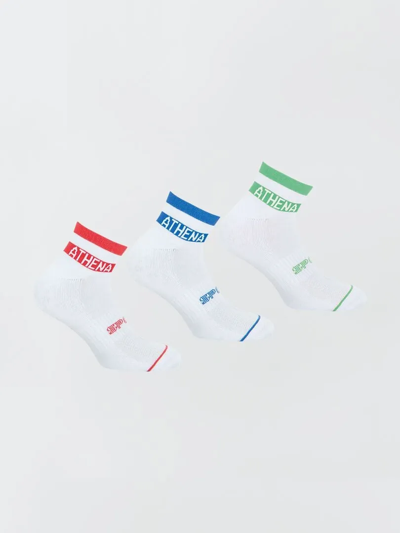 Pack de 3 pares de calcetines 'Athena' - BLANCO