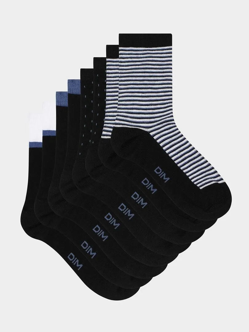 Pack de 4 pares de calcetines 'DIM' - NEGRO