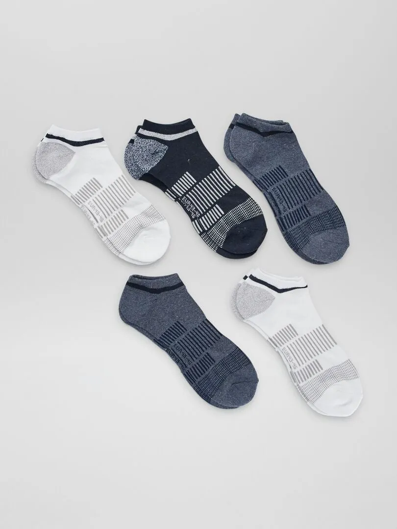 Pack de 5 pares de calcetines invisibles - AZUL