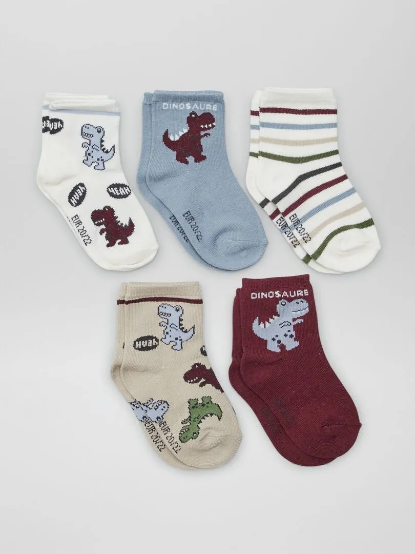 Pack de 5 pares de calcetines - MARRON